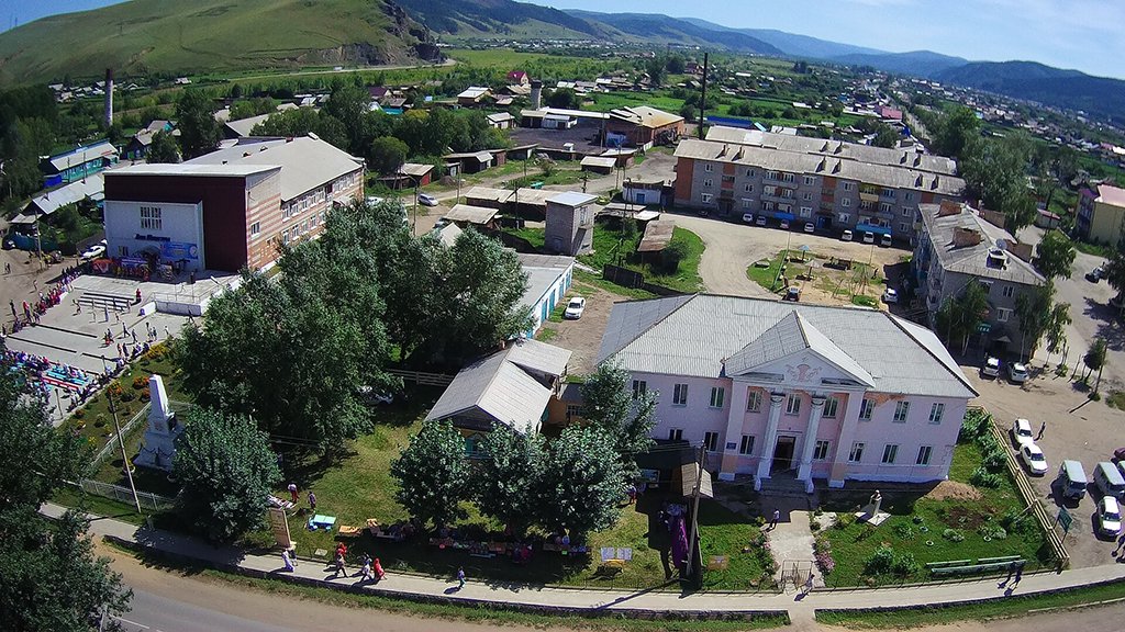 Центр Бичуры во время фестиваля, аэросъёмка